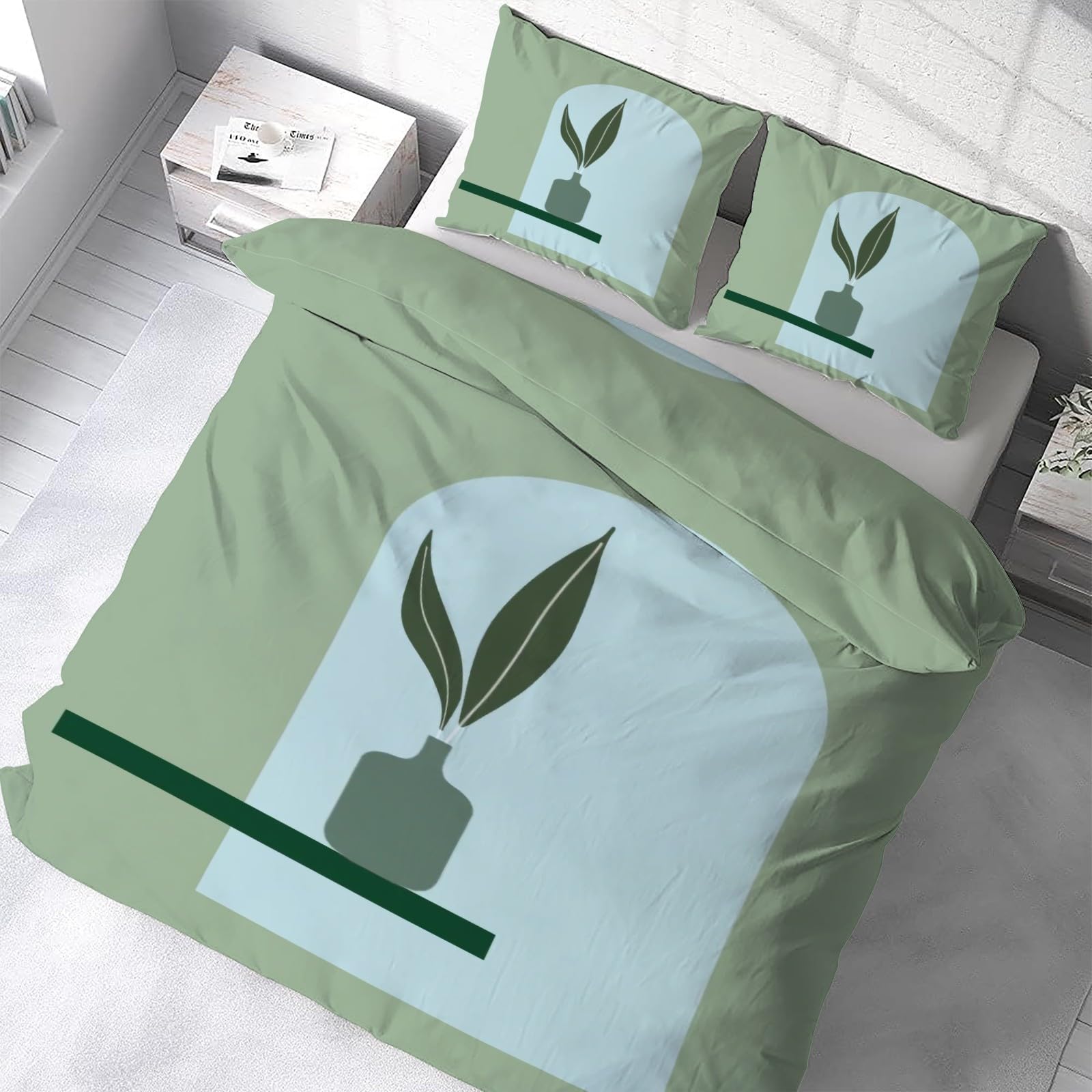 Housse de couette 220x240 respirant avec fermeture à glissière cachée parure de lit