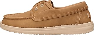 HEYDUDE Women's Wendy Cru Classic Slip On Shoe, Tobacco Brown Size 6 | Lightweight Boat Shoe Style | Easy On Travel Ready Fit