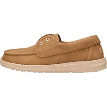 HEYDUDE Women's Wendy Cru Classic Slip On Shoe, Tobacco Brown Size 7 | Lightweight Boat Shoe Style | Easy On Travel Ready Fit