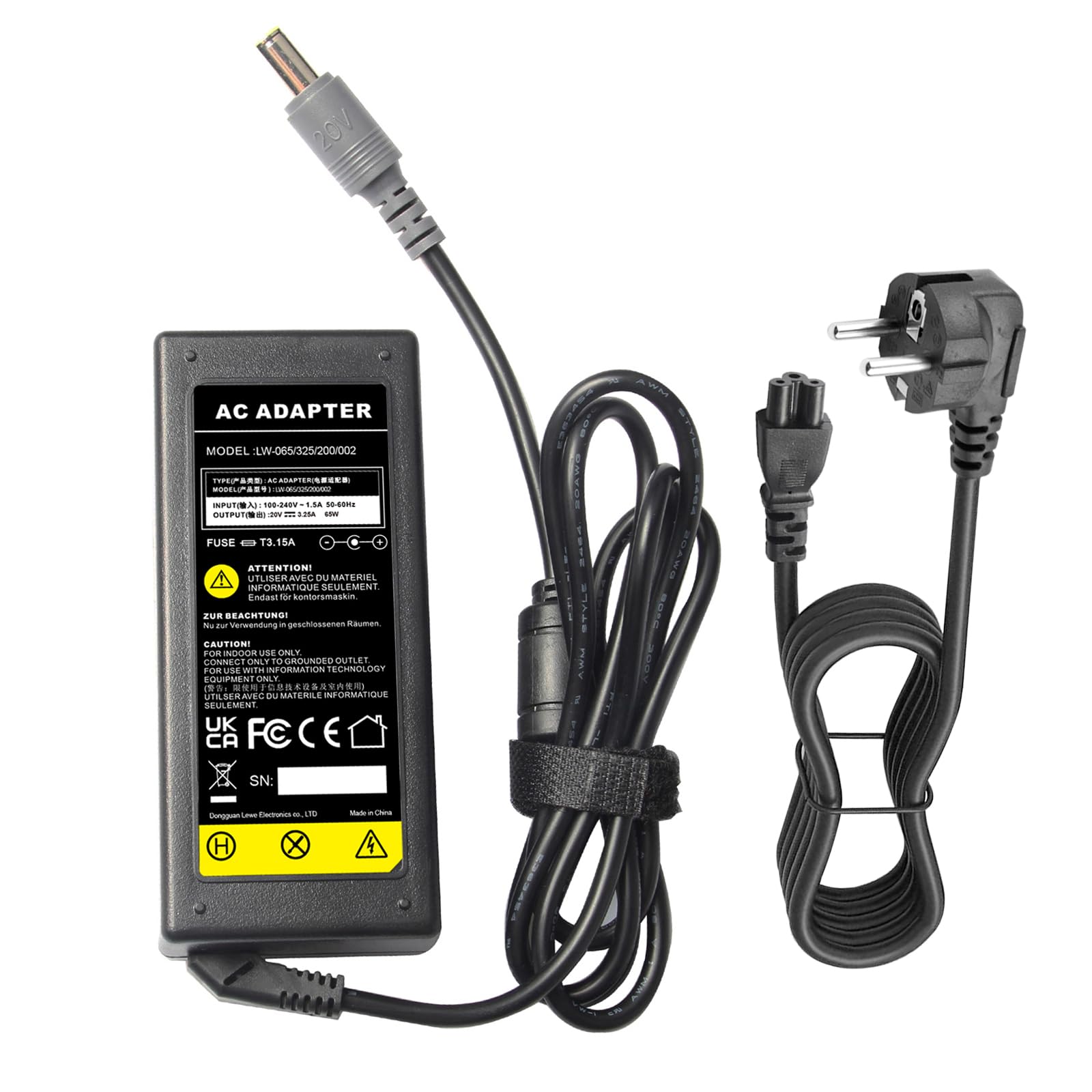 Caricatore 20V 4,5A 90W compatibile con Lenovo Thinkpad X120E (7,9x5,5mm Caricatore 20V 4,5A 90W compatibile con Lenovo Thinkpad X120E (7,9x5,5mm
