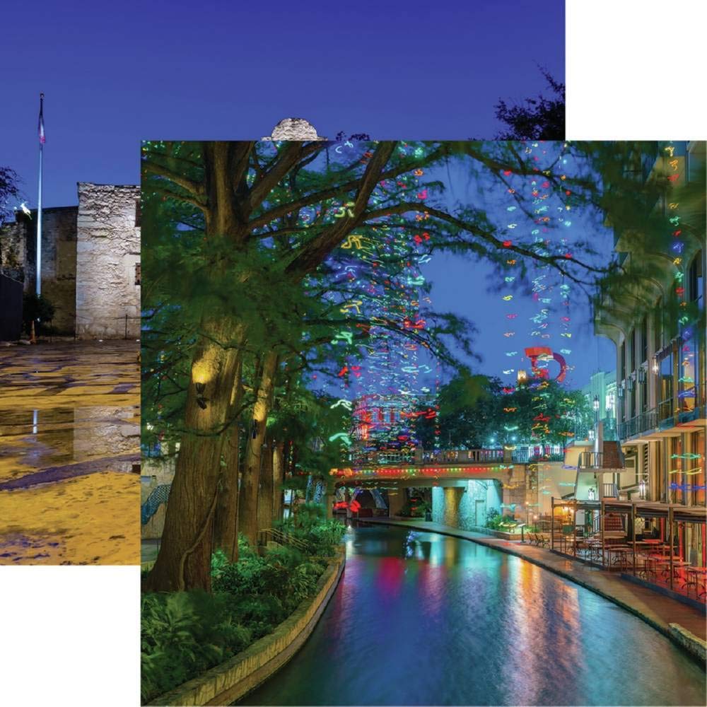Papier scrapbooking Reminisce Texas River Walk 30,5 cm promenade