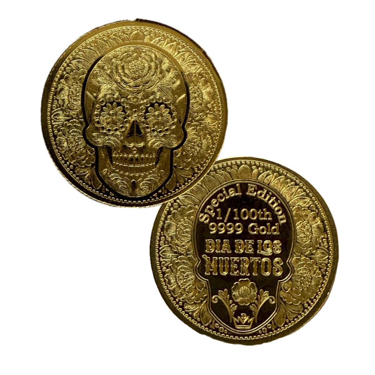 Day of the Dead Rose Skull 金 NGC MS70古銭 Amazon.com: Day of the Dead Rose Skull Round | 1/100 oz Fine Gold