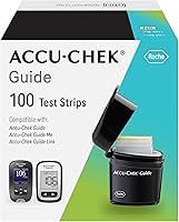 Accu-Chek Guide Test Strips 100 Pack - Accurate Blood Glucose Monitoring for Diabetes with Easy-Fill Design & mySugr App Sync