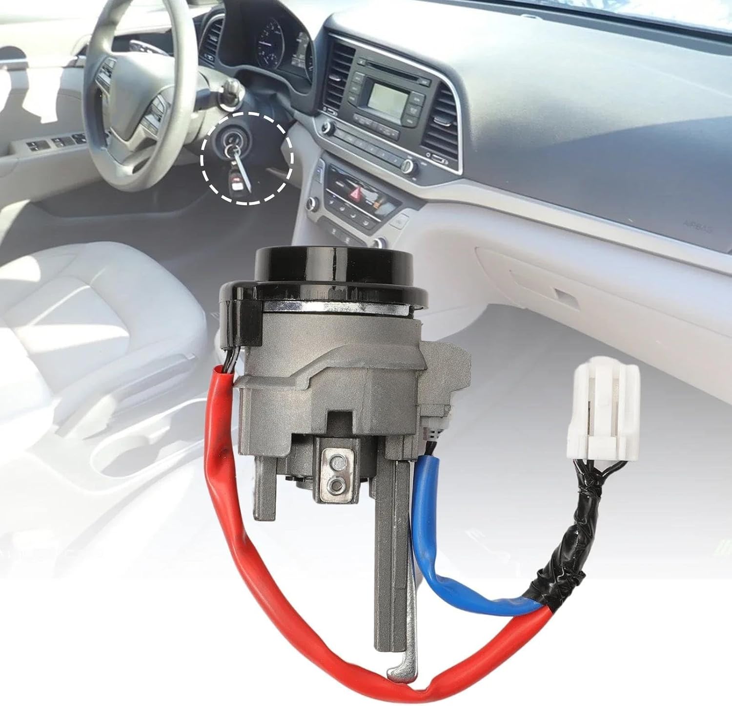 for Hyundai for Elantra 2017 2018 2019 2020 Car Ignition Lock Cylinder with 2 Keys 81905F2230 81905-F2230