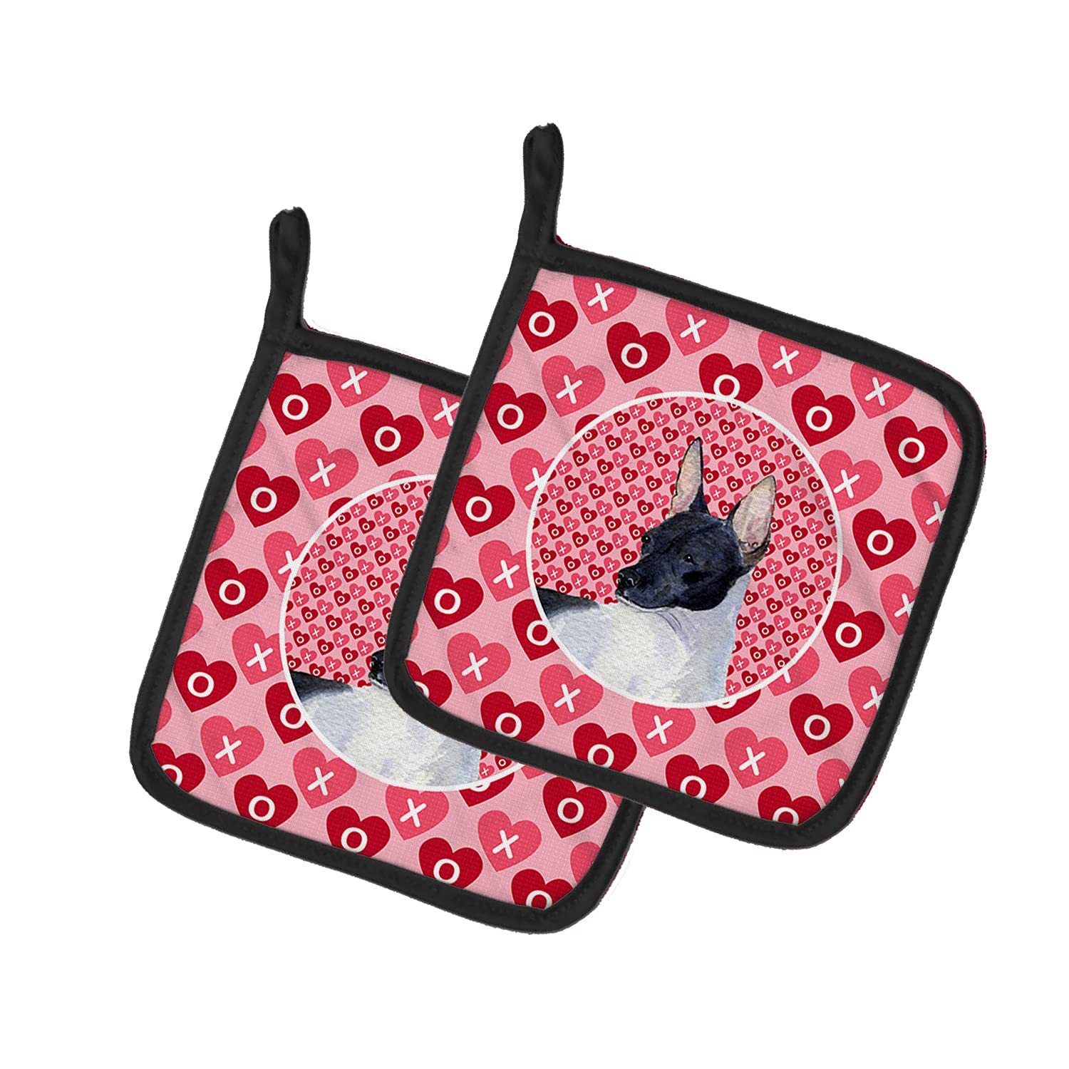 Soportes para ollas de Ratas Terrier y corazones, el regalo ideal de San Valentín para cocina