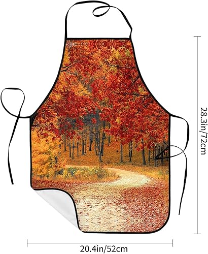 Miniatura 4 de Bonito delantal de arce, delantales de cocina para hombres y mujeres, delantal de cocina delantal de chef delantal de jardín ajustable con 2