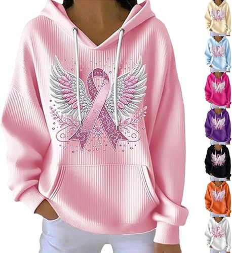 Breast Cancer Shirts For Women|In October We Wear Pink Sweatshirt,Pink Angel Win