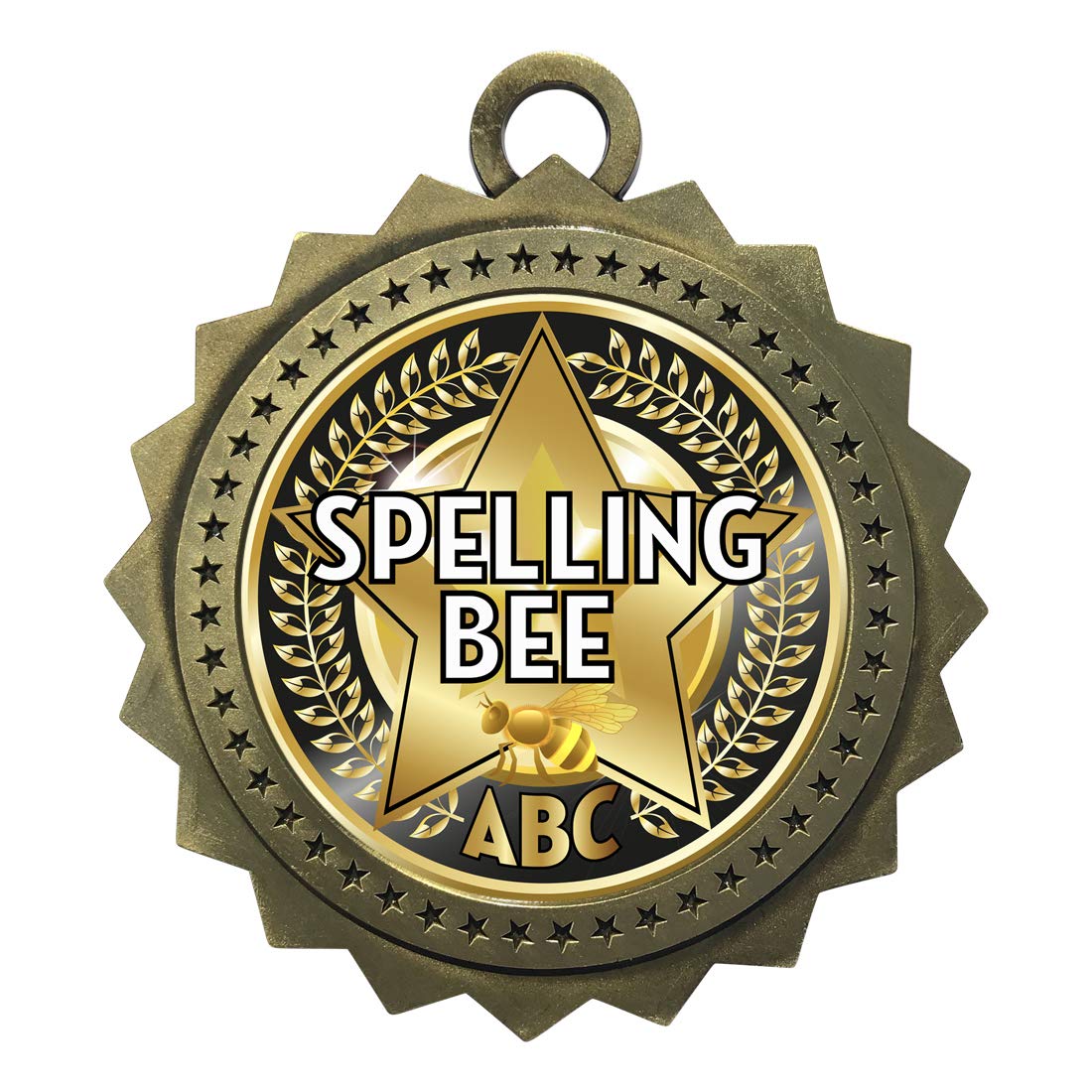 Buy Express Medals Large 3 Inch Spelling Bee Gold Medal with Neck