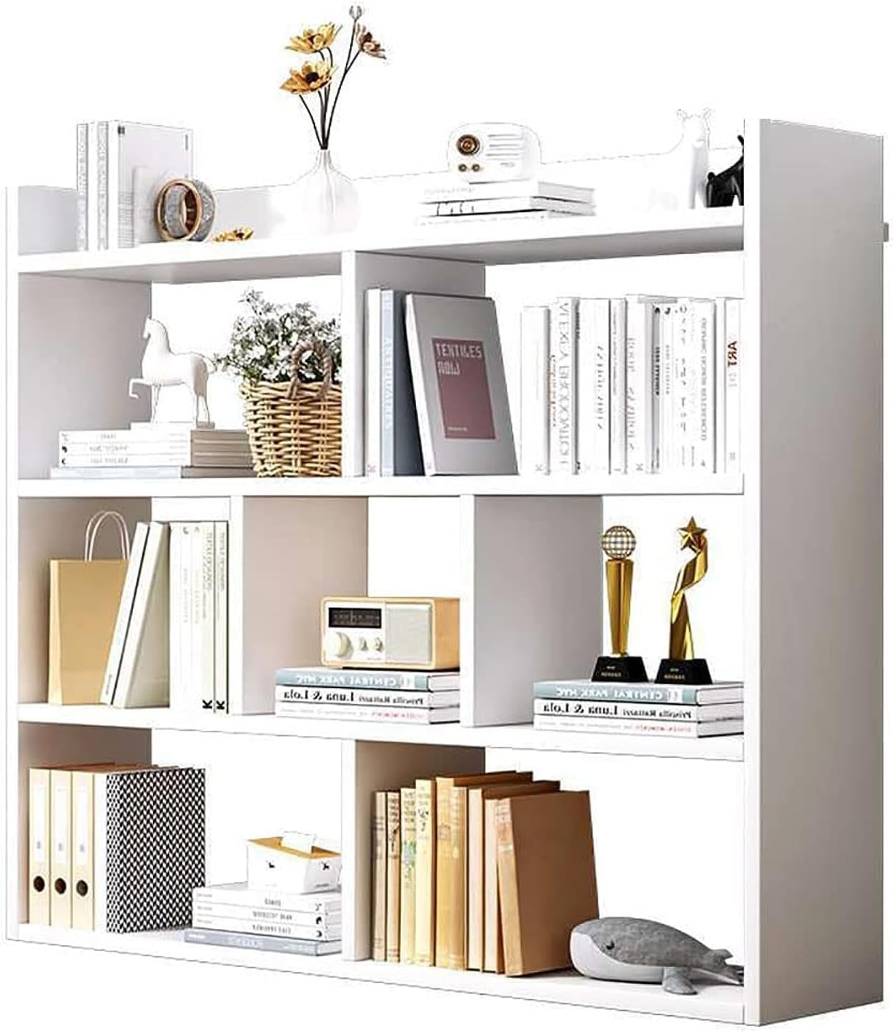 BPA® MDF/MDP Book Shelf, Bookcase, Cabinet, Ideal for Living Room, Bedroom, Office, Book Room