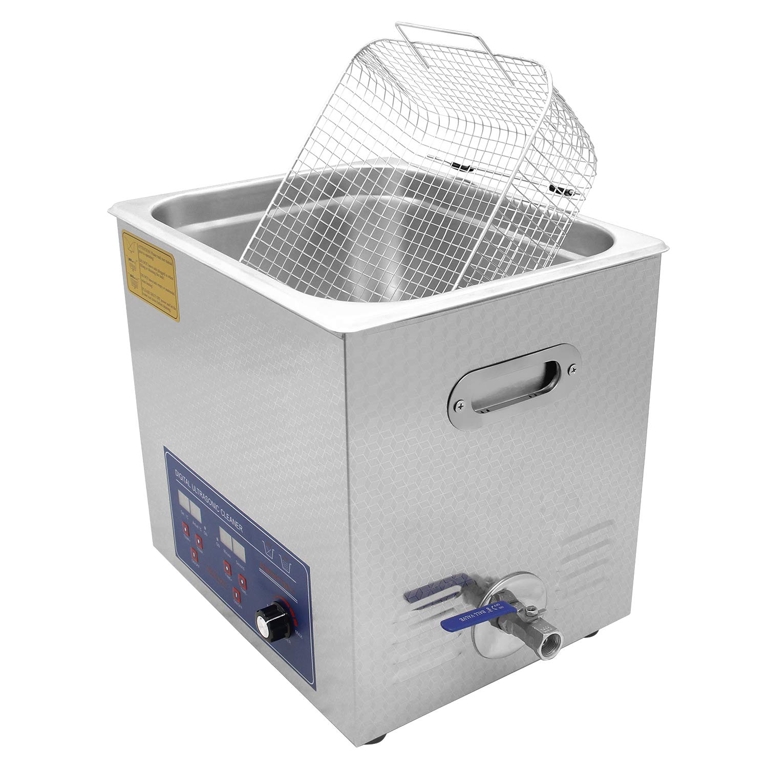 CGOLDENWALL Limpiador ultrasónico industrial/comercial, generador de limpieza con calefacción digital con temporizador digital y ajuste de temperatura para placa de circuito/hardware/piezas