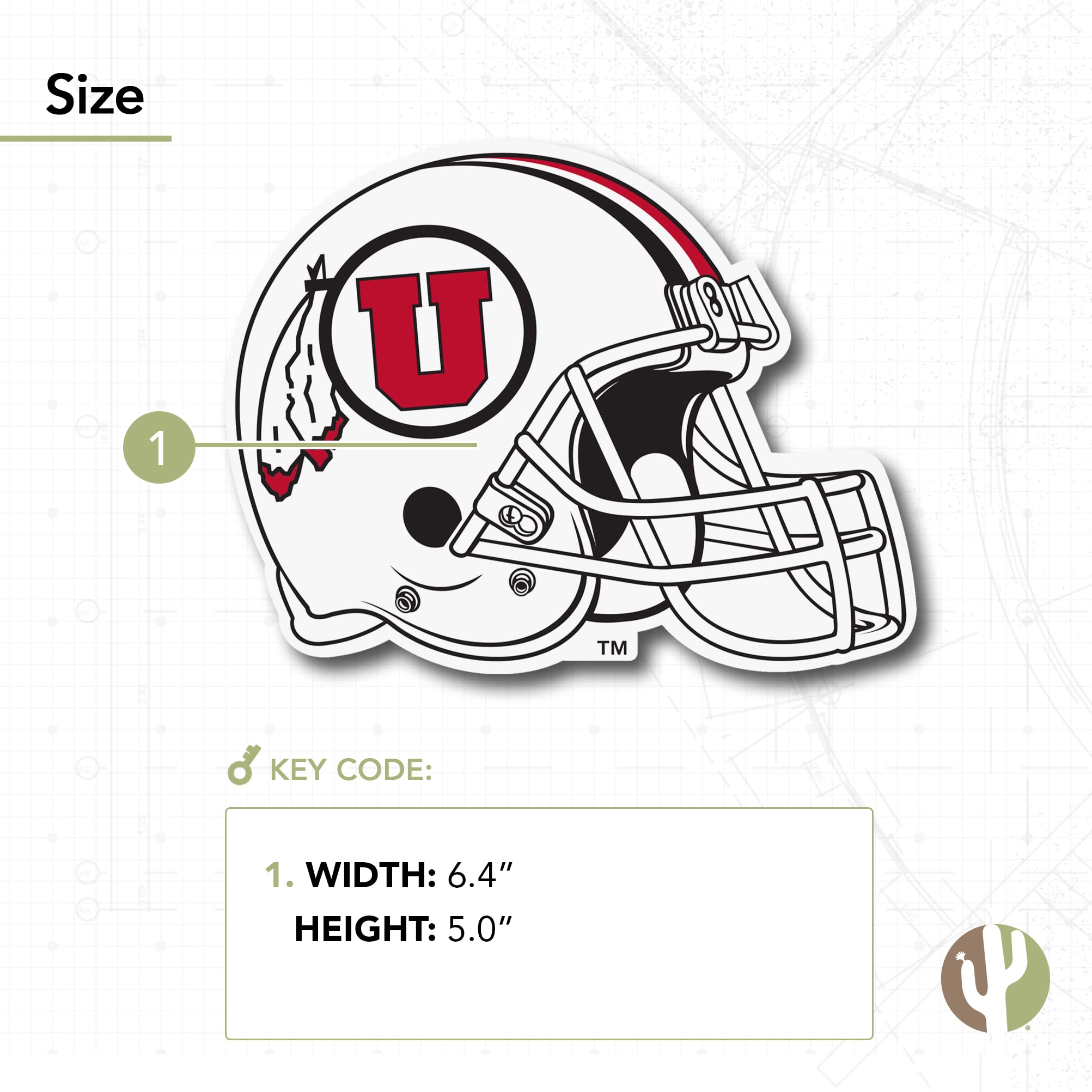 University Of Utah NCAA Vinyl Decal Sticker | 13 Inch For Laptop, Car, Water Bottle, Scrapbook - View #2