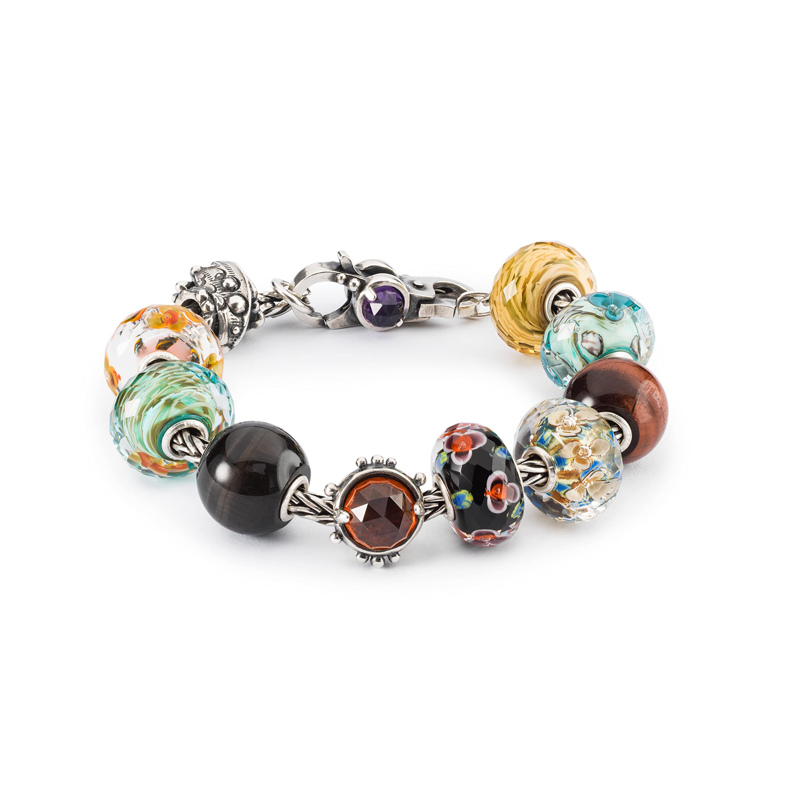 Trollbeads Fiori selvatici, misura unica, Vetro, Nessuna pietra preziosa