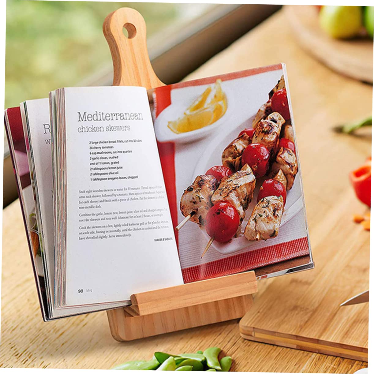 TOPBATHY 3St Rezepthalter Für Mama Küchenregale Mama Kochbücher Rezeptbuchständer bookend buchstützer wohnraumdeko Rezeptbuchhalter für zu Hause Halter für Rezeptbücher Kiefernholz
