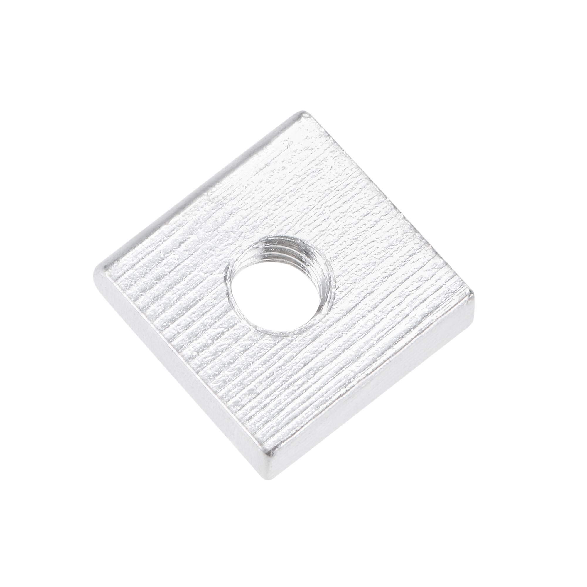 sourcing map Lot de 100 écrous carrés M5 x 11 mm x 4 mm zingués