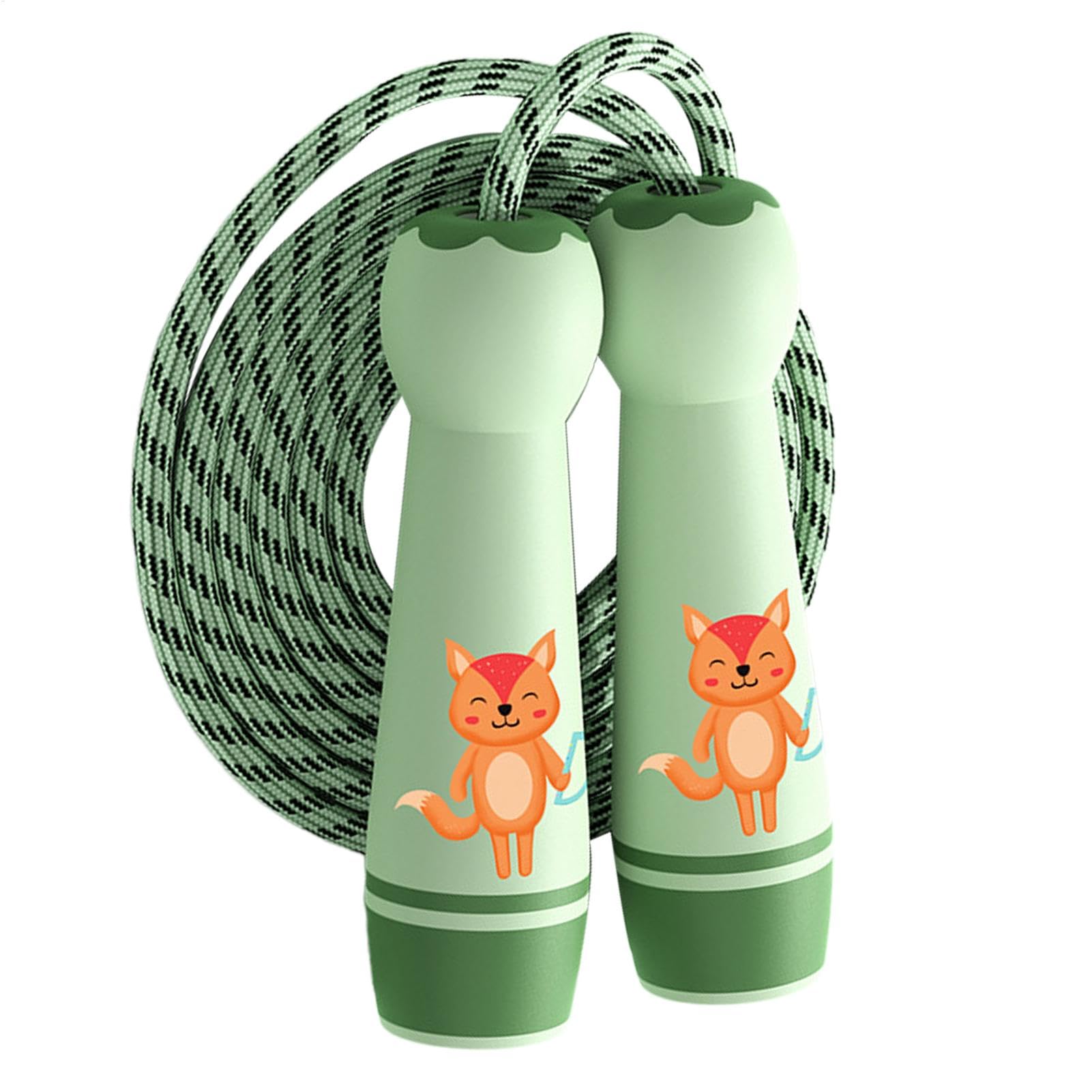 Jump Rope Kids, Adjustable Cotton Jumping Cord, Soft Skipping Rope with Smooth Handles for Kids, Boys, Girls, Children Outdoor Fun Activity, Exercise & Fitness