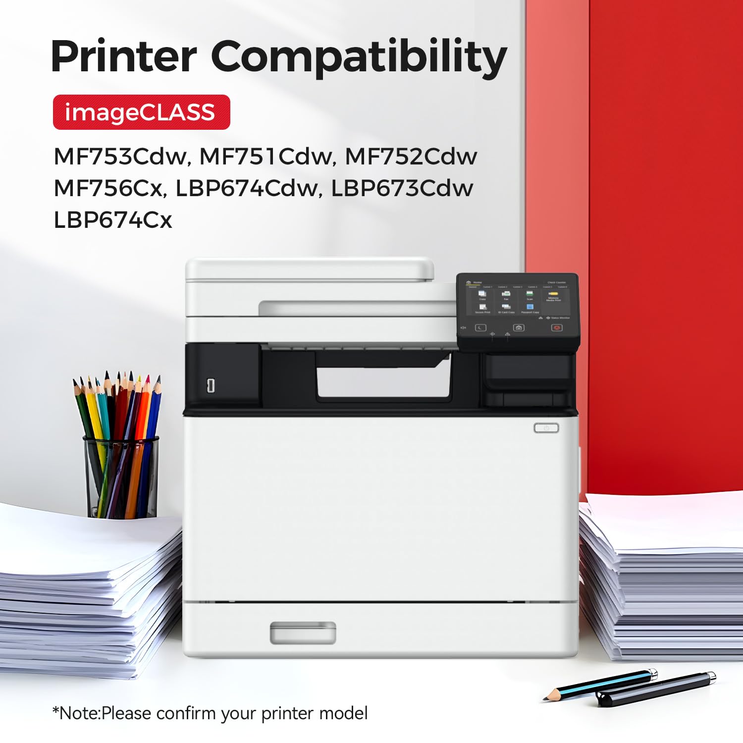 069 069H Toner Cartridge Set 4-Pack MF753Cdw (Black Cyan Magenta Yellow) Replacement for Canon 069 069H Toner Compatible with Canon Color imageCLASS MF753Cdw MF751Cdw LBP674Cdw Printer Ink All-in-One