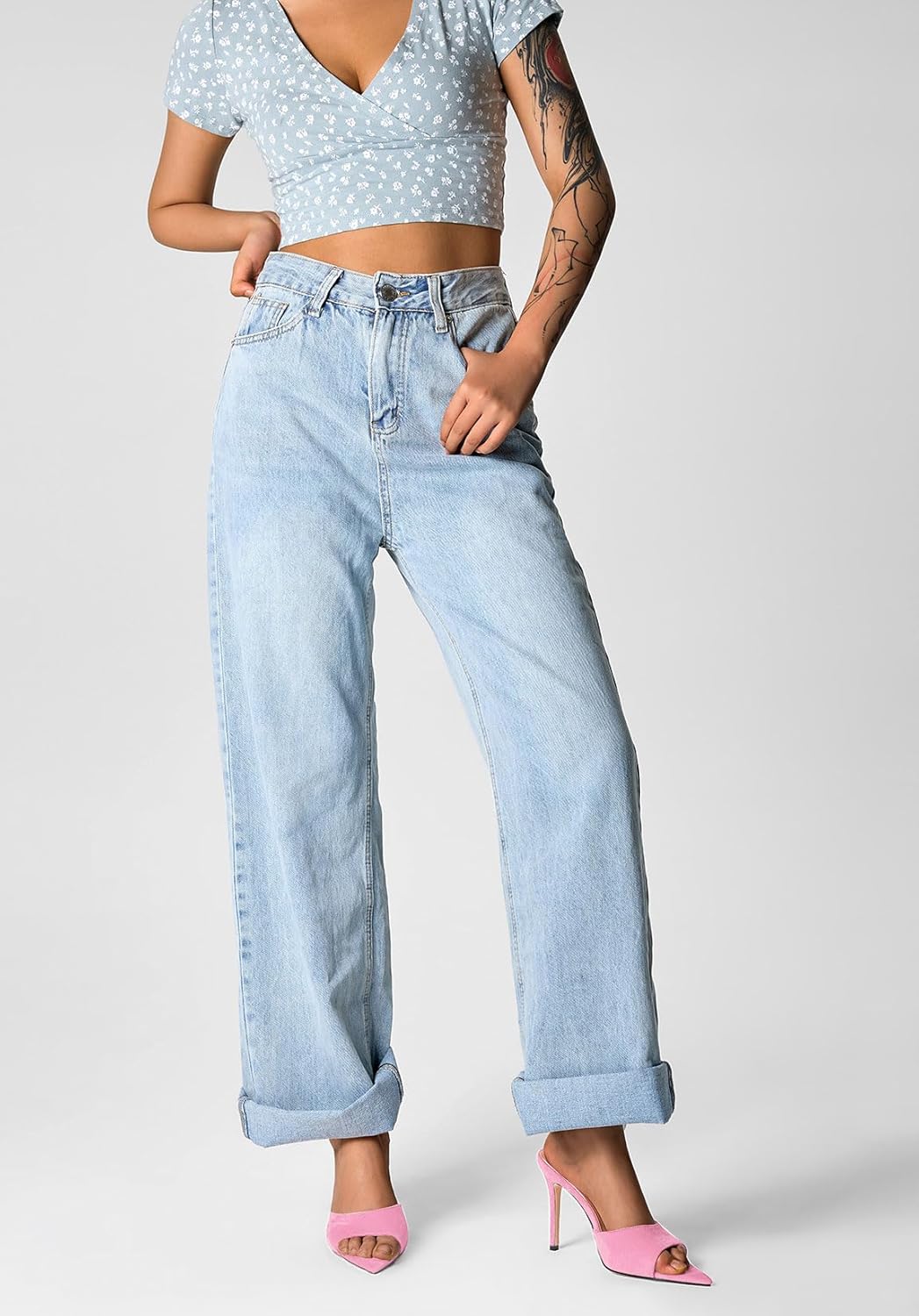 TNYNFBEB Womens Stiletto High Heel Pointed Open Toe Sandals Mules Shoes Slingback Slip-on Prom Party Dress Summer 3.9 Inches Heels - Image 3