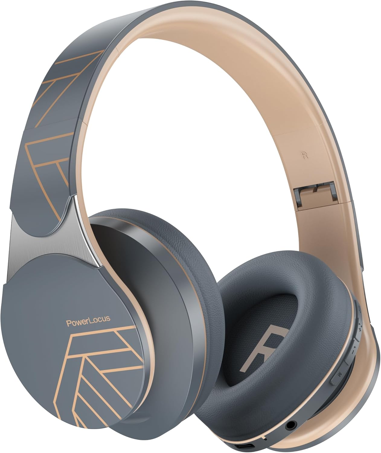PowerLocus Bluetooth Headphones Over Ear, 40H Playtime with