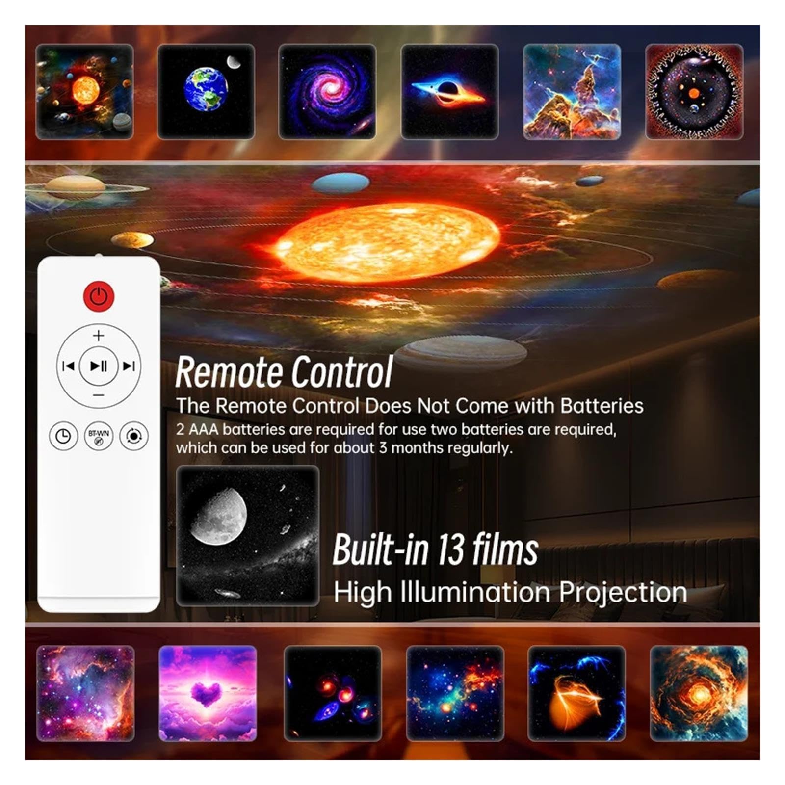 Proiettore Stellare Planetario HD, Luce Notturna Galaxy Bluetooth