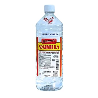 Danncy Vanilla Clear 33.8 fl oz 1 L Authentic Mexican Vanilla Flavor for Baking and Desserts