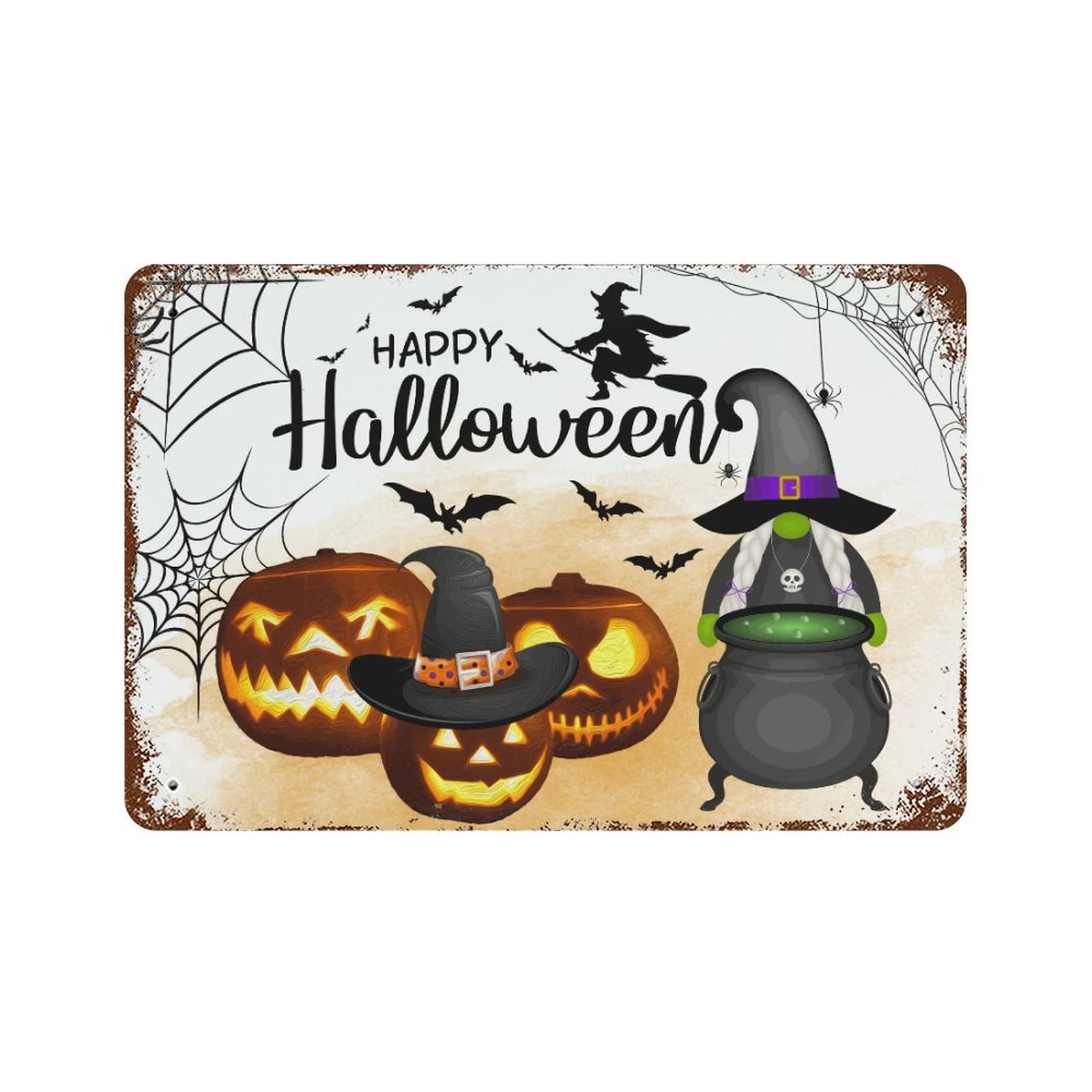 Panneau fantaisie de bienvenue pour décorer votre entrée d'Halloween et Noël