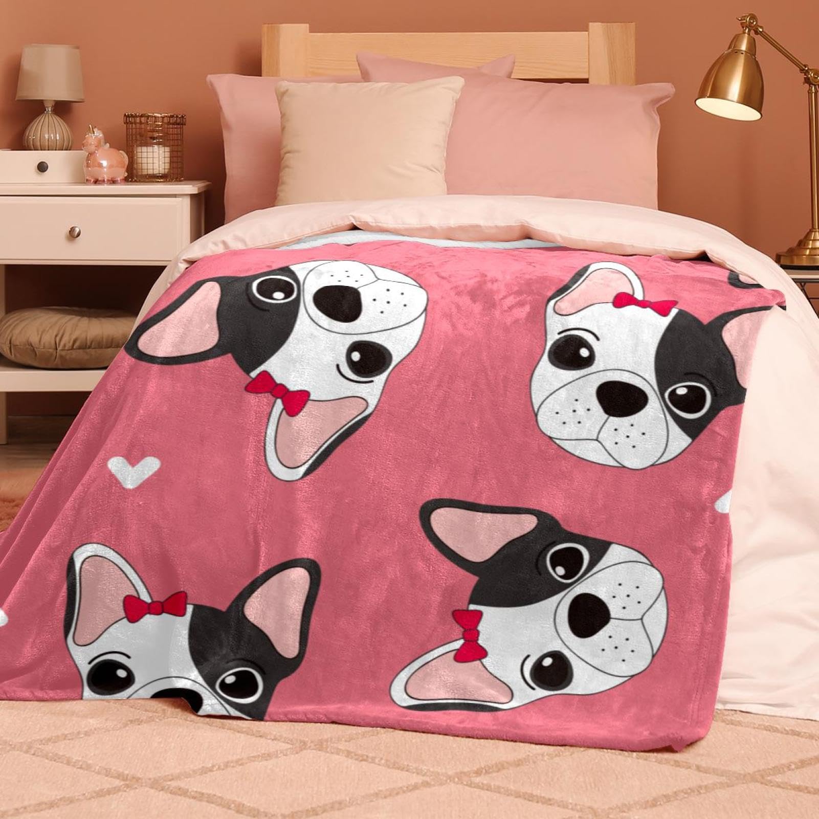 Couverture Polaire Chien Couverture Microfibre Chaude Et Douce Jeté De Canapé Couverture 150×200cm