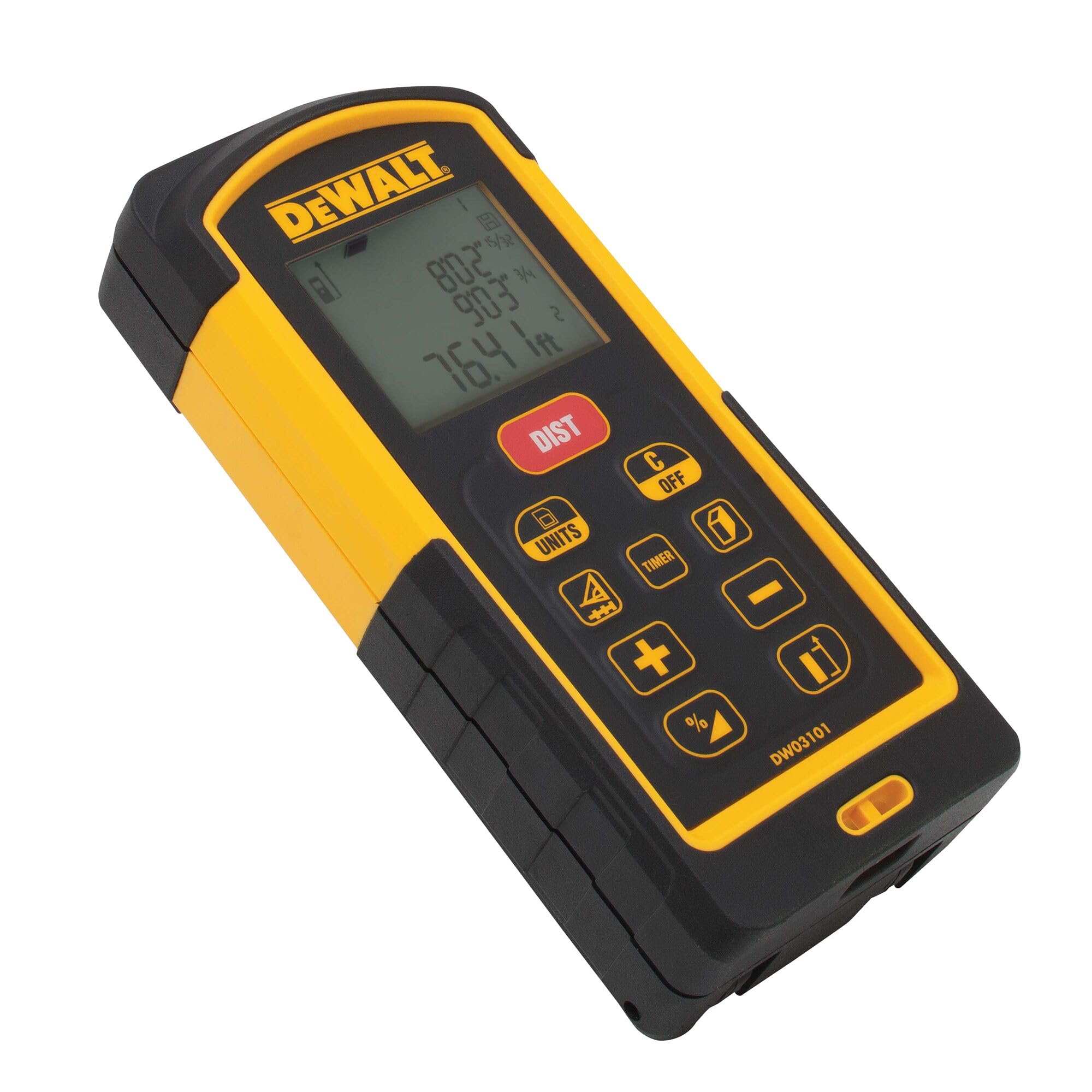 DEWALT DW03101-XJ - Medidor láser de distancias con alcance de 100 m