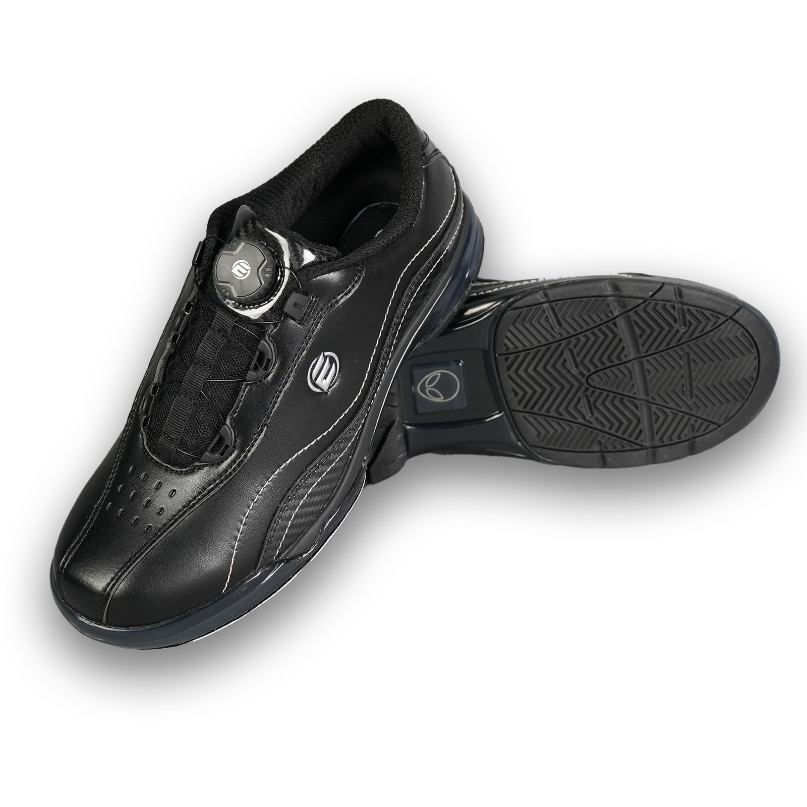 Elite Predator Dial Fastening Men’s Bowling Shoes - Professional Bowling Shoes - Right Hand Bowling Shoes - Includes Interchangeable Slide Soles and Heels - Comfortable Fit