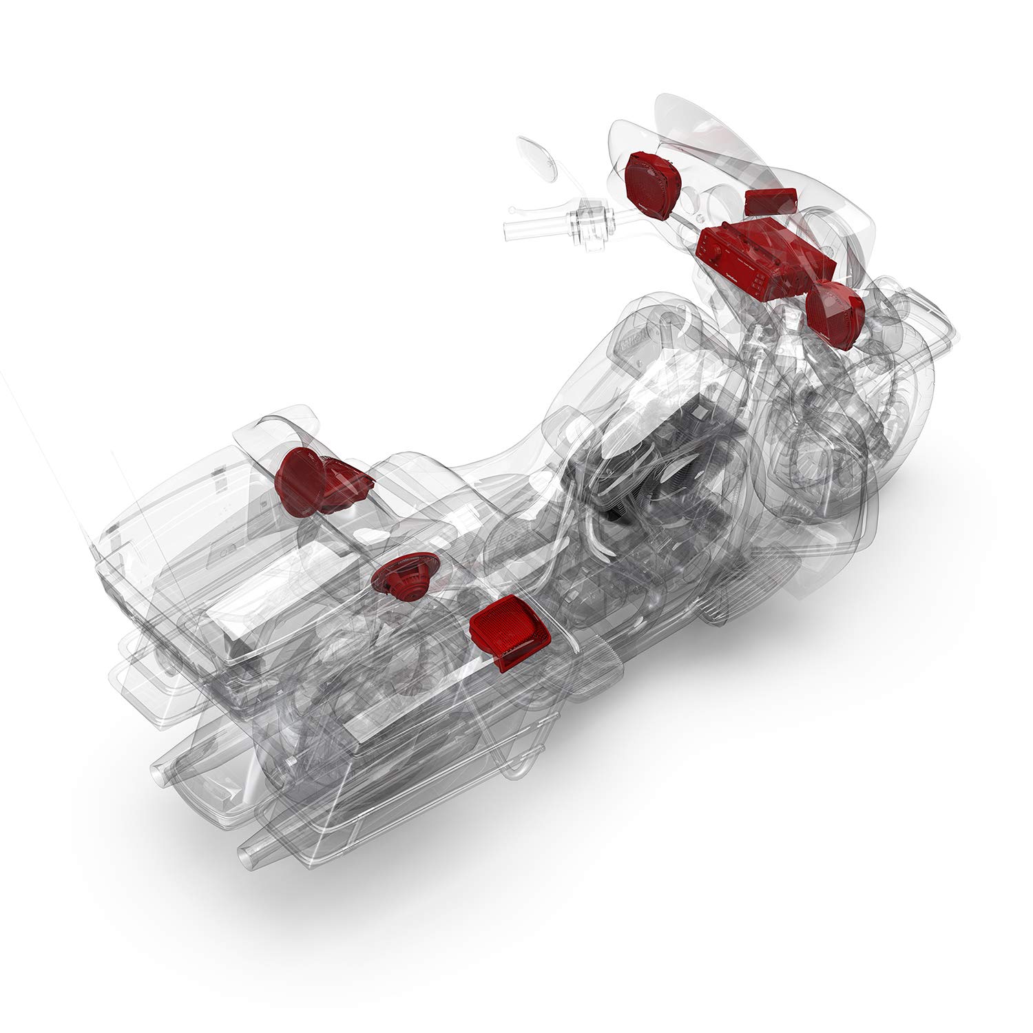 Rockford Fosgate HD9813SGU-STAGE3 Digital Media Receiver, Six Speakers & Amplifier Kit for 1998-2013 Harley-Davidson Street Glide Ultra