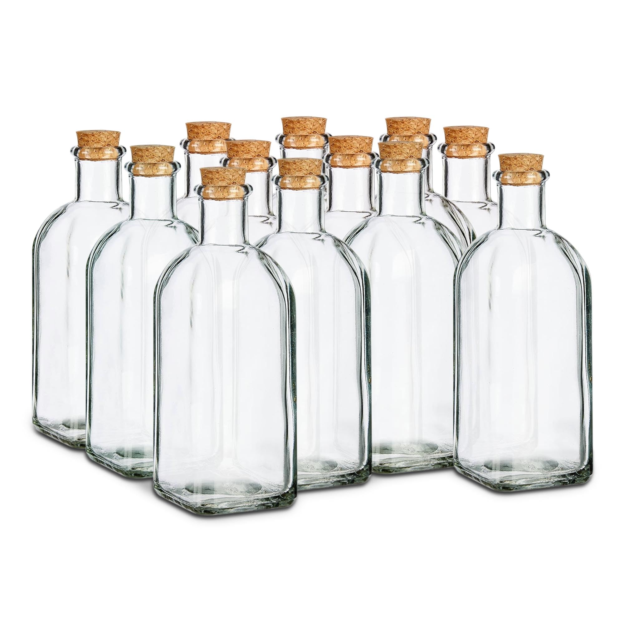 TIENDA EURASIA - Botella de Cristal Frasca - Pack 24 Frascos de Vidrio con Tapon de Corcho - Transparente - Disponible en Varias Medidas (125 ml / 24 uds) — view 8