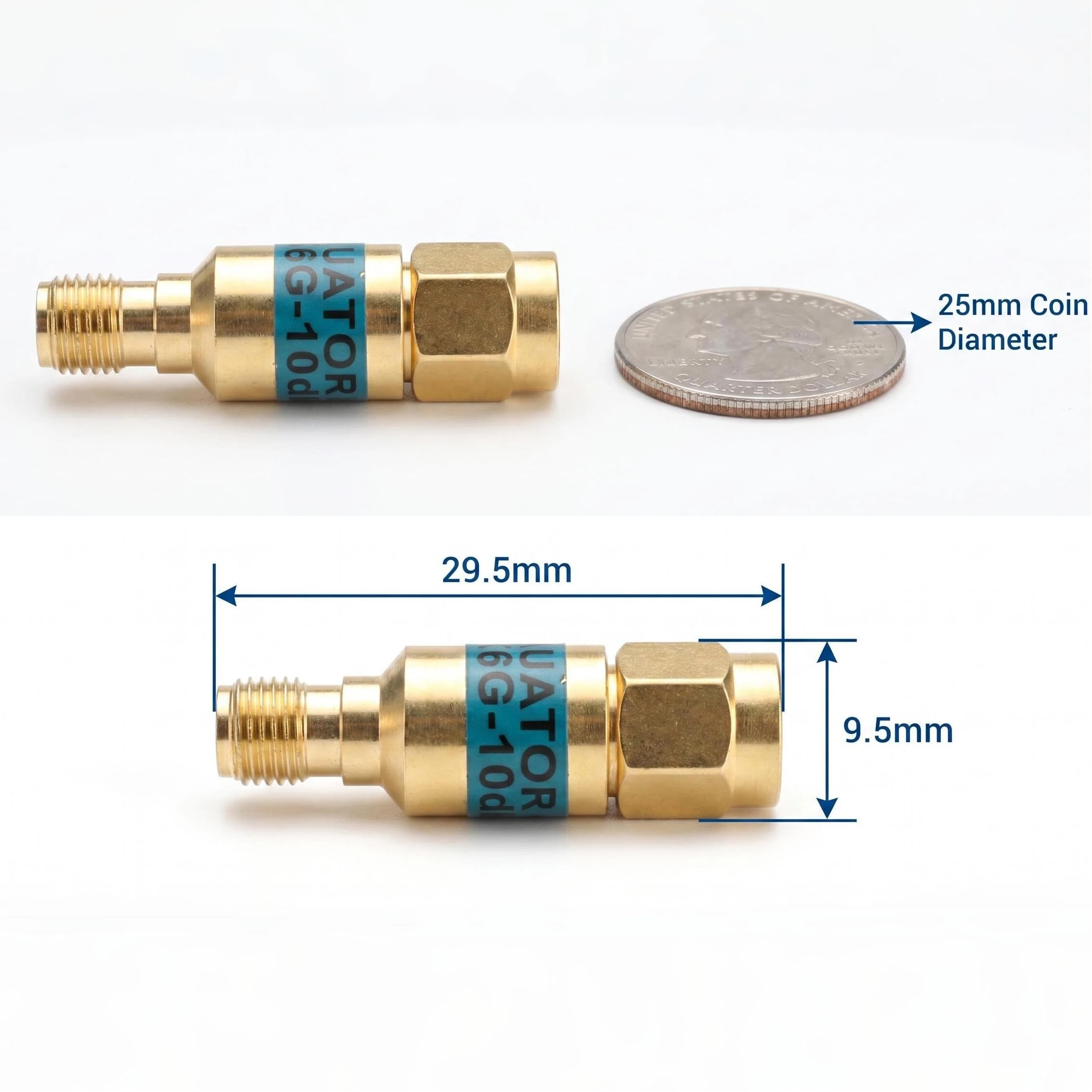 BECEN Atenuador SMA RF 10dB 6G 2W