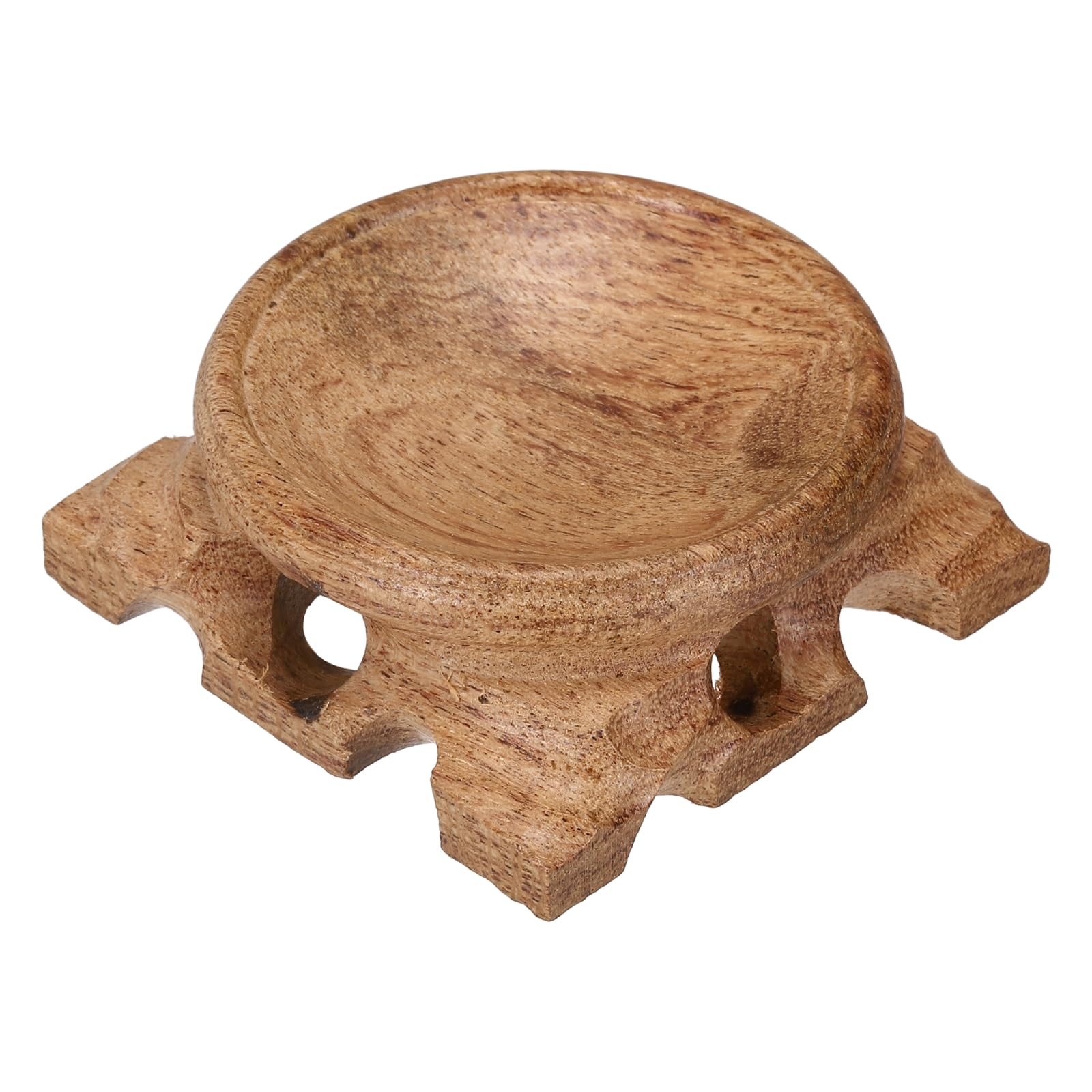 sourcing map Mini Wooden Crystal Ball Stand, 50mm Wood Display Stand Base Round Rosewood Sphere Holder for Secure Display Crystal Ball Sphere Eggs Stone, Red Brown