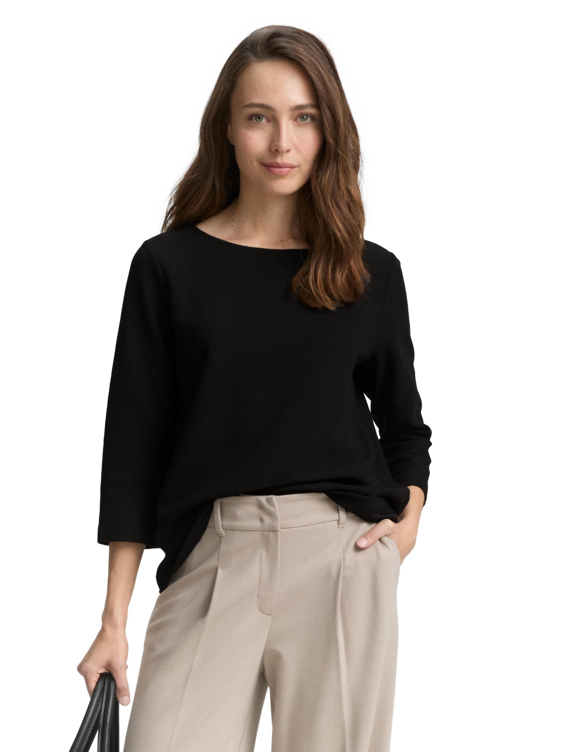 Tom Tailor Damen T-Shirt mit Struktur