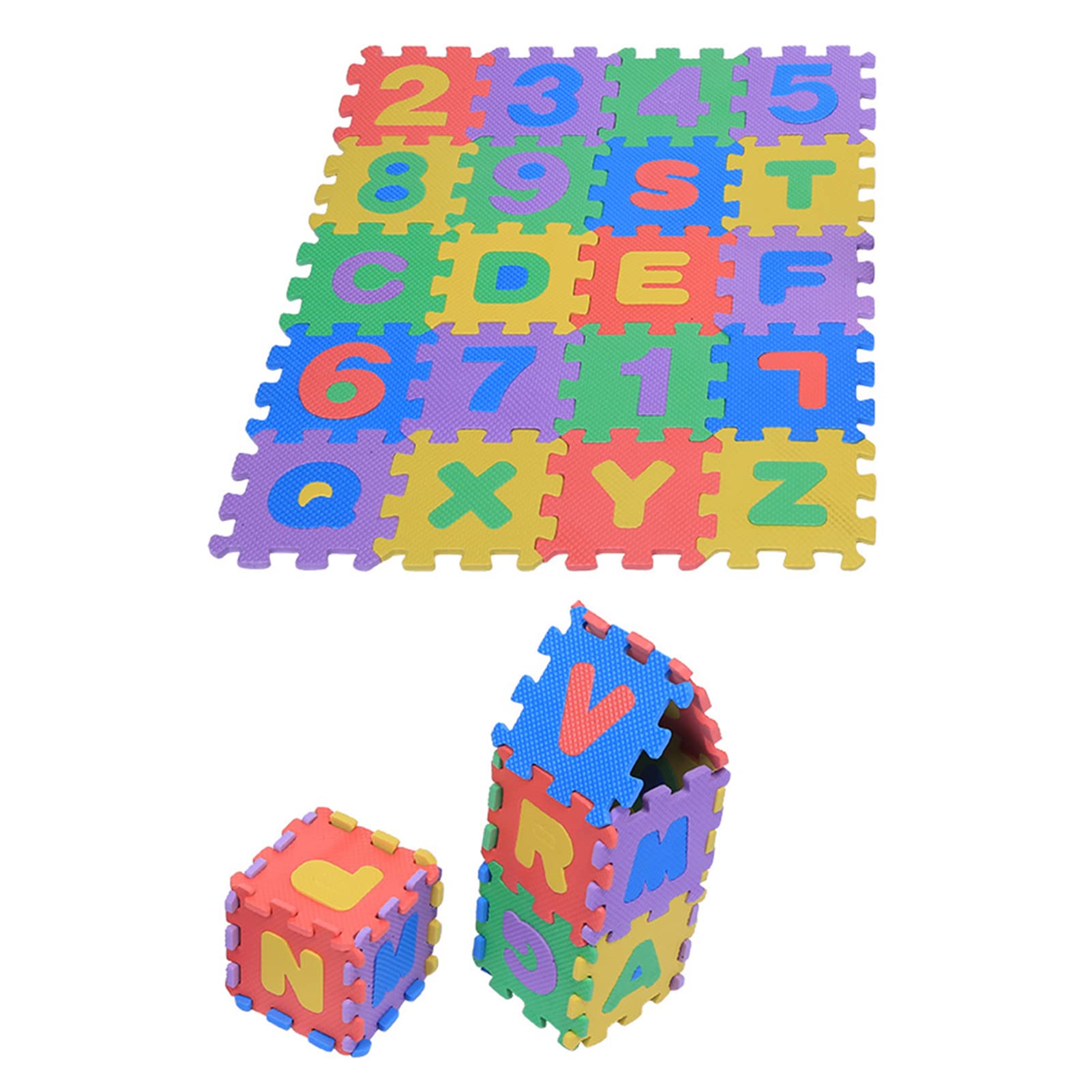 Alfombra de Juego de Espuma EVA Suave para Bebés y Niños, Alfombra de Aprendizaje de Números y Letras, Duradera y Segura, para Niños, Color Aleatorio