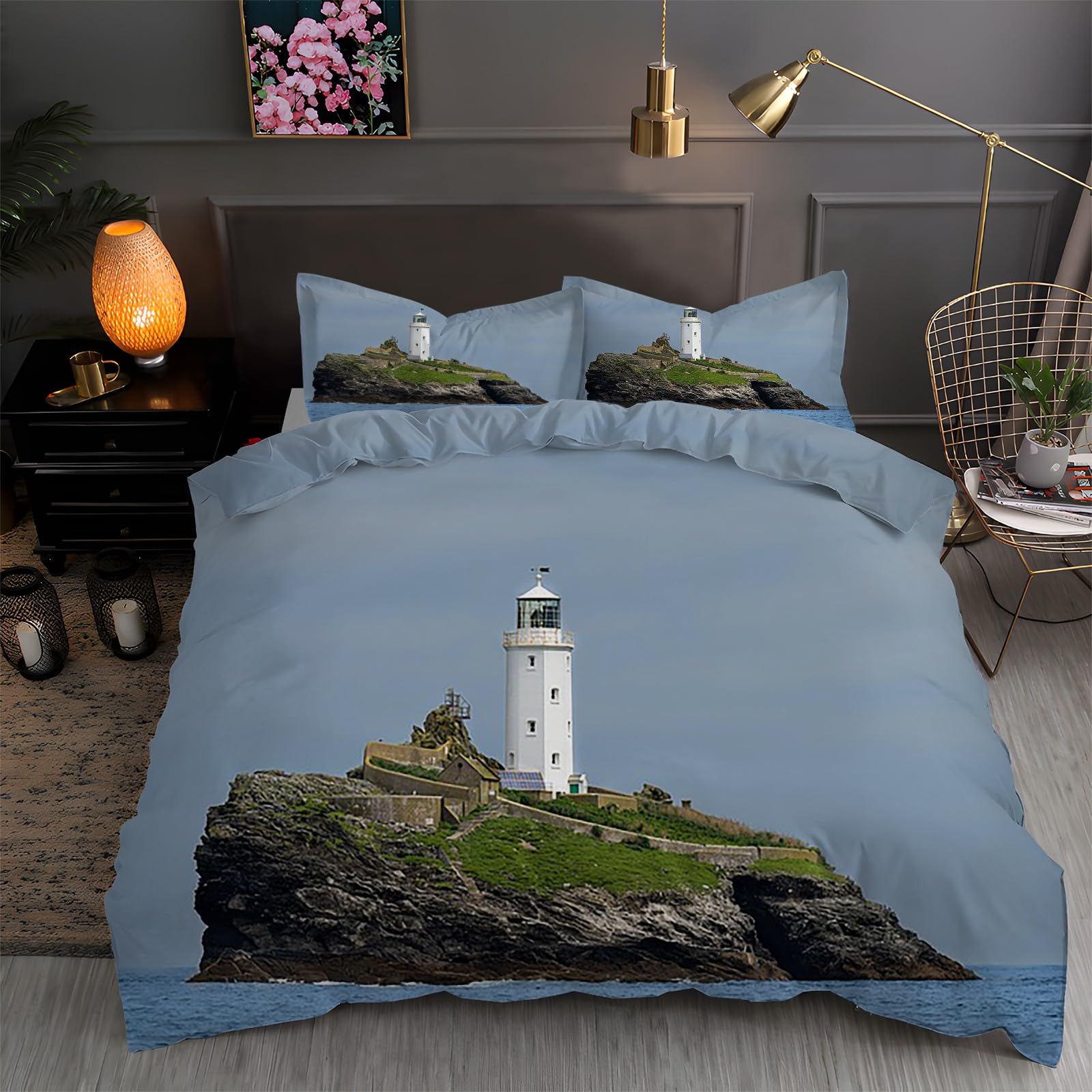 Housse de couette 200x200 respirante Isola avec 2 taies 65x65 cm