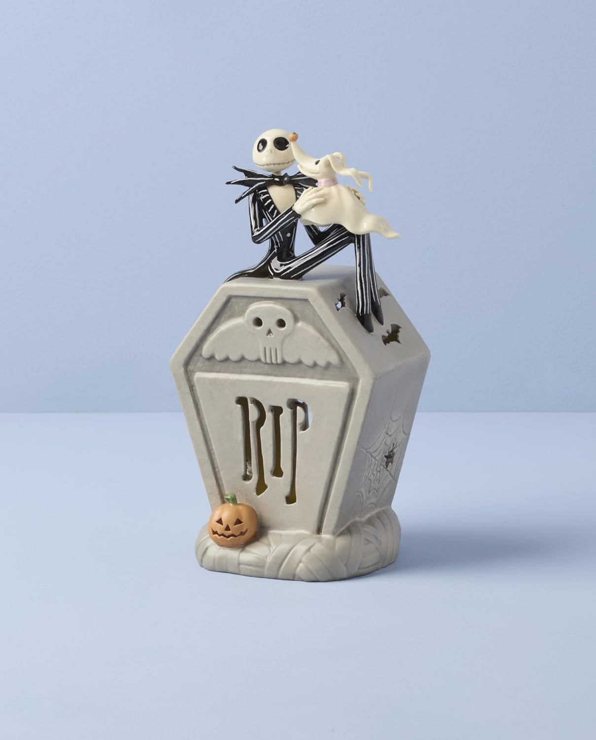 Lenox Nightmare Before Christmas Light-Up Figurine, Jack Skellington, Porcelain, Requires 3 AAA Batteries, Halloween Decor Indoor, Halloween Table Decorations (1 Figurine) 3 AAA Batteries Not Included