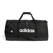 adidas Mixte Essentials Linear Duffel Bag, Black ,  Black ,  White, L
