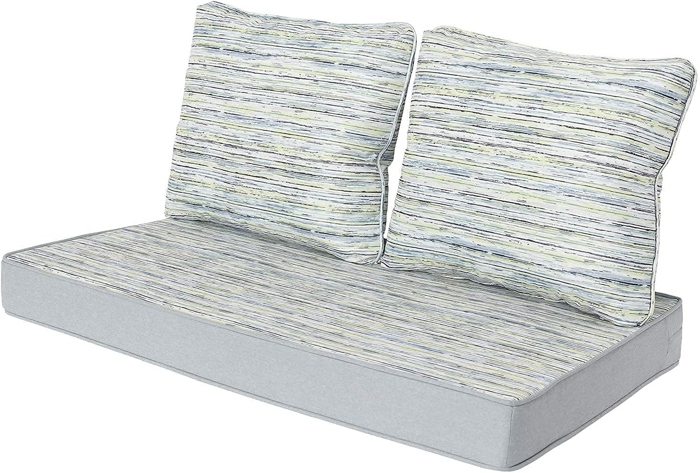 WOTU Outdoor/Indoor Deep Seat Cushions for Patio Furniture,24'' x 24'' x 5'' Weather and Stain Resistant Patio Cushions, Patio Cushion Seat with Back : Patio, Lawn & Garden