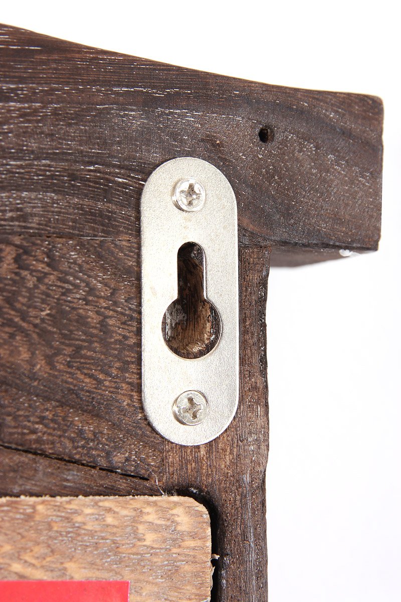 Mendler Wandspiegel mit Fensterläden 53x42x5cm - braun Shabby | Spiegelfenster