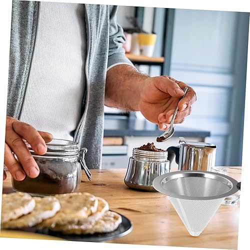 Miniatura 8 de Filtro de café de mano de goteo de café de acero inoxidable para cafetera, filtros para cafetera, gotero de café, filtro de cono de metal, embudo de