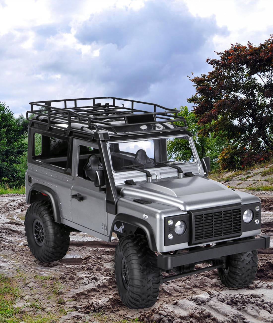 【新品・未使用】ラジコンLANDROVER ディフェンダー　グレー Double E 1/8スケール ランドローバー ディフェンダー D110
