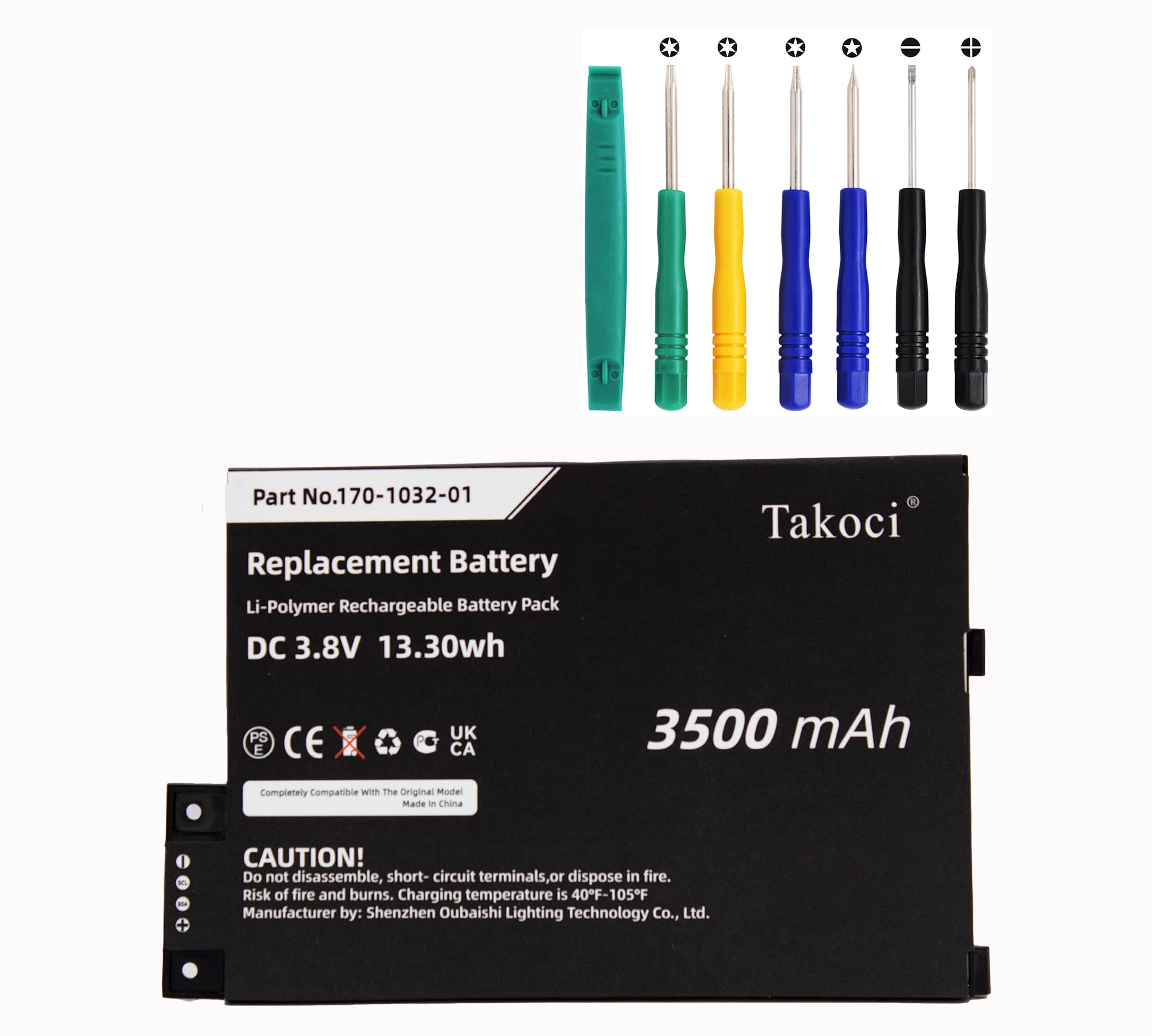 TAWUZUOR S11/GTSF/01A Battery Compatible with 170 1032 00 GP/S10/346392/010 170/1032/01 3.8/3500mAh