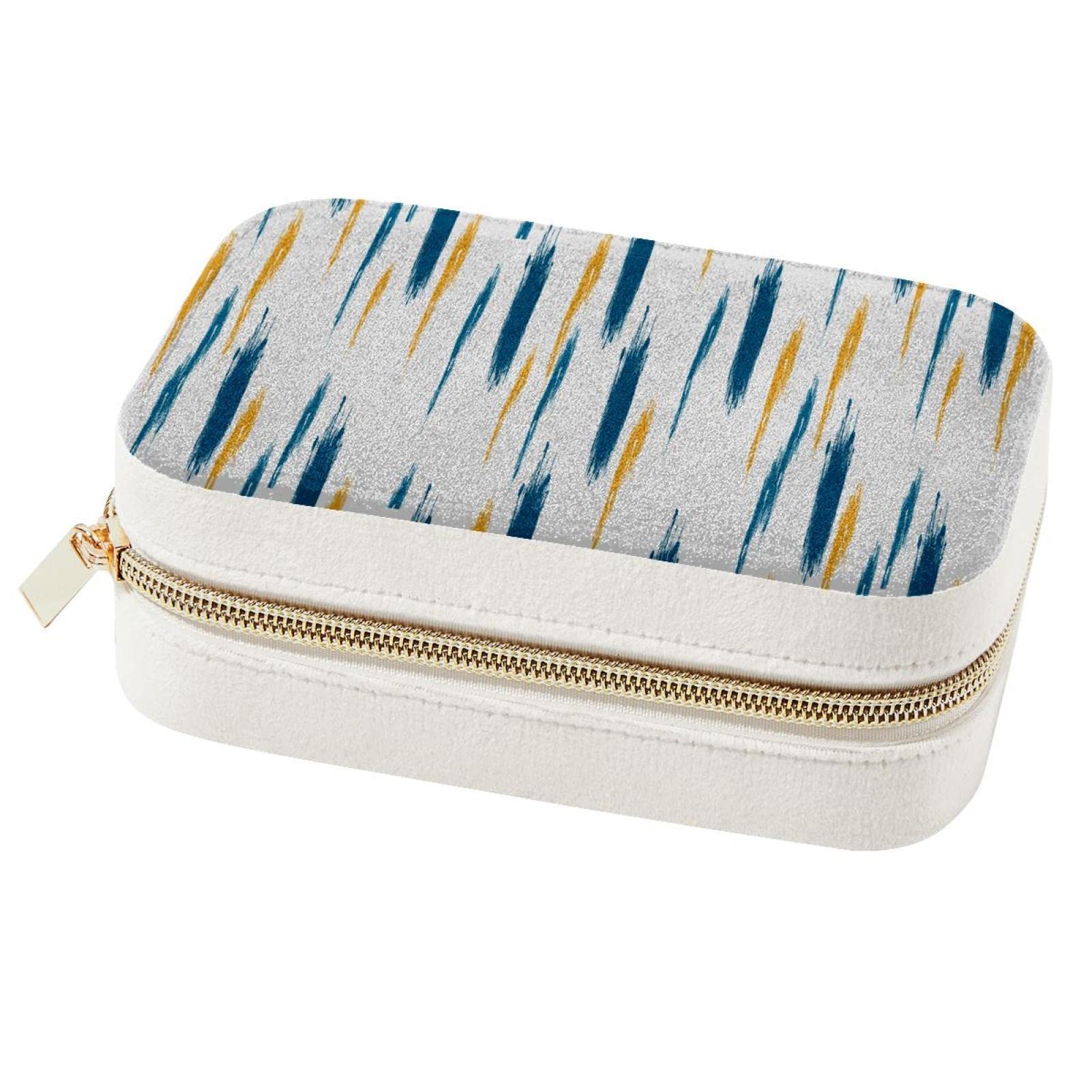 Boîte à bijoux portable aquarelle avec compartiments colliers