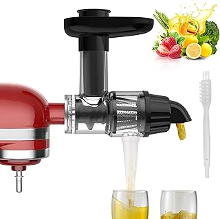 KRISVI Masticating Juicer Attachment for KitchenAid Stand Mixer, Slow Juicer Attachment for Kitchen Aid with Silicone Tube...