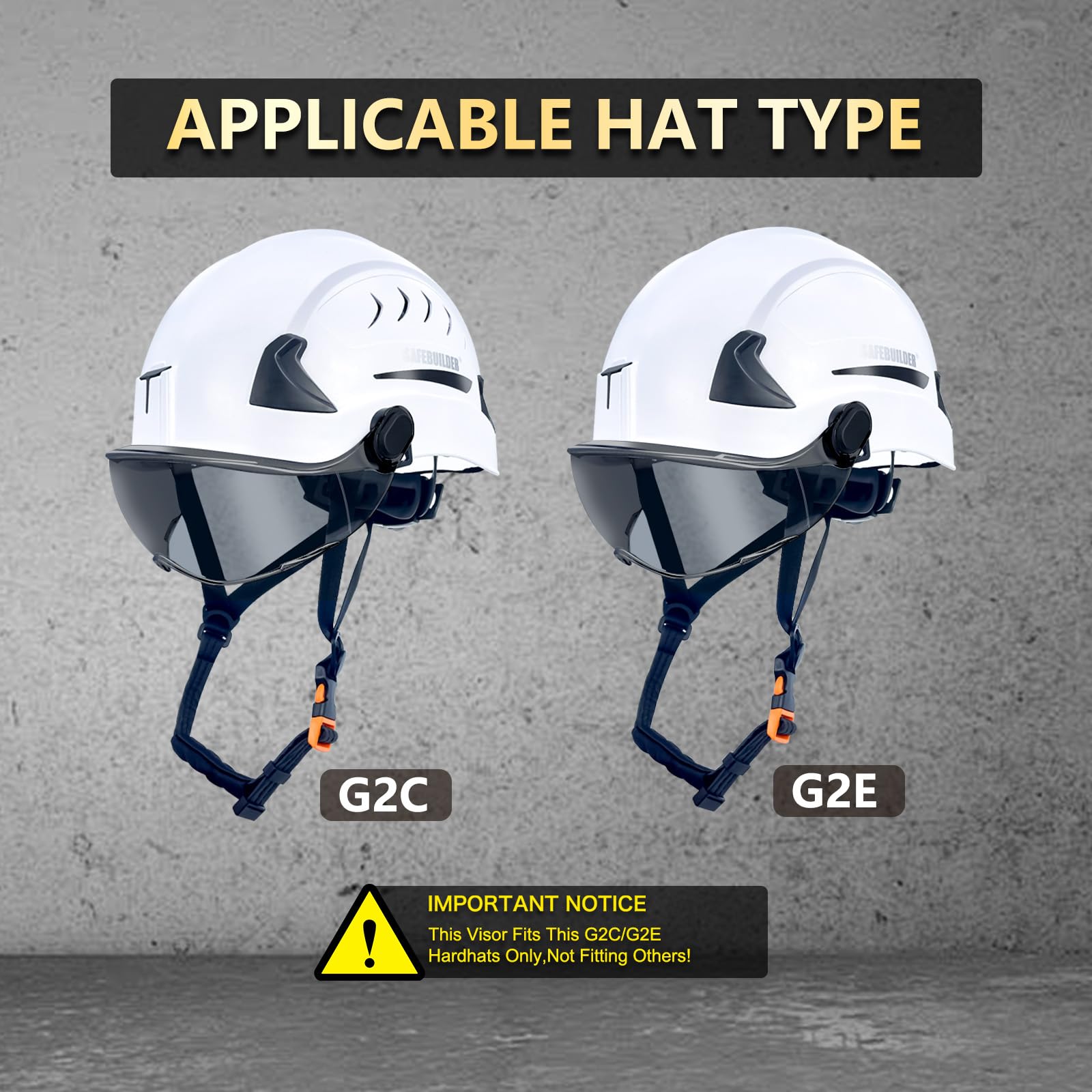 SAFEBUILDER G2C Casque de sécurité ANSI Type 2 Classe C Casque de sécurité avec doublure EPS ventilée Léger pour travaux de construction en hauteur Rescue Industrial OSHA