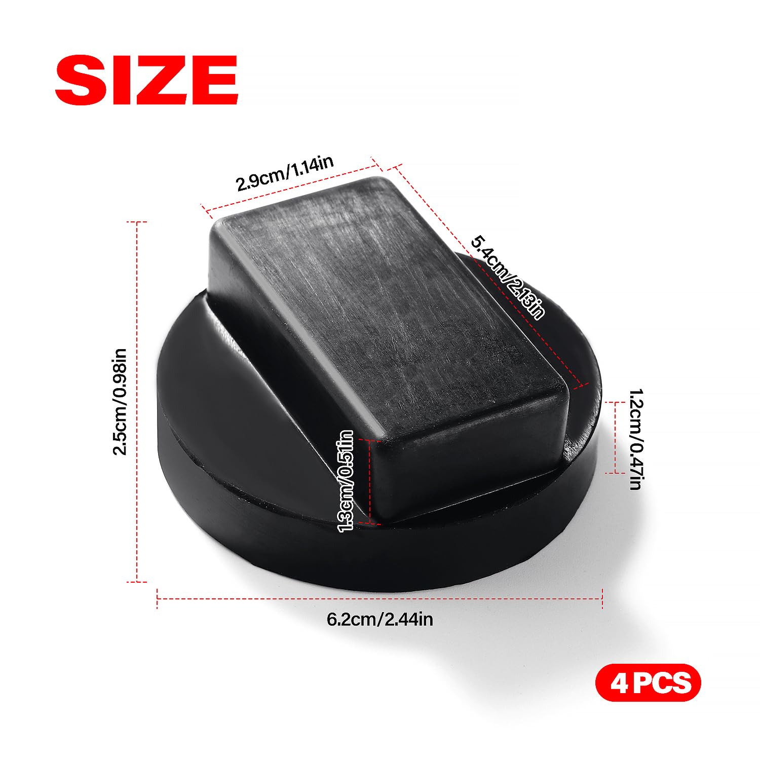 YIXISI 4 Pezzi Tampone in Gomma per Cric Auto Compatibile con BMW & MINI Cooper, Car Jack Pad, Cuscinetti per Cric