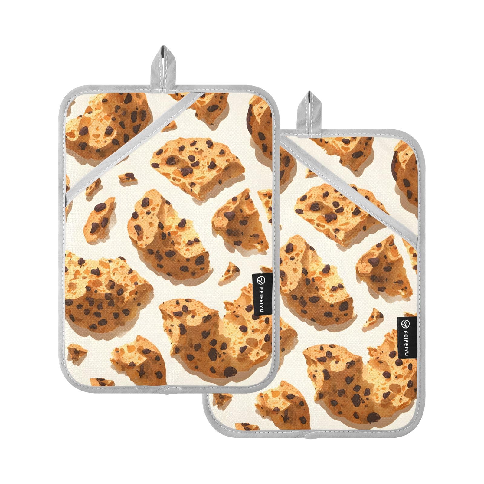 Agarraderas resistentes al calor OTVEE Broken Cookies para horno y cocina