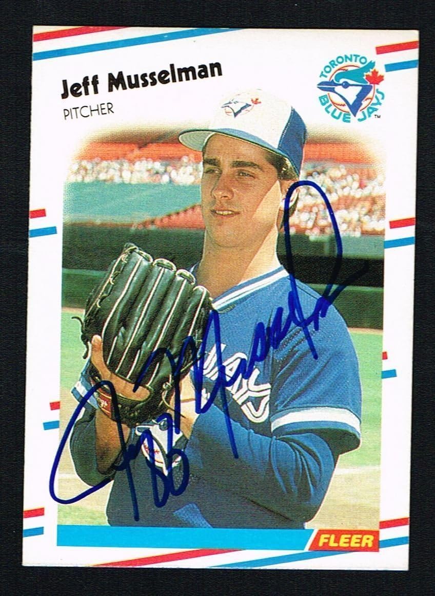 Jeff Musselman 121 signed autograph auto 1988 Fleer Baseball Trading