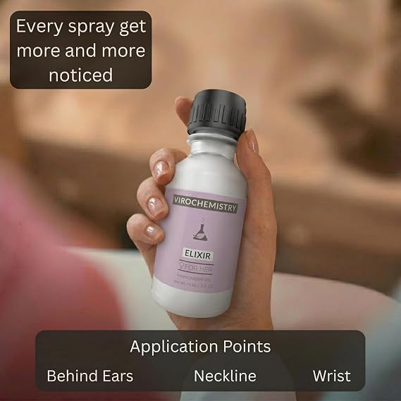 Pheromones For Women (ELIXIR) - Elegant, Ultra Strength Organic Fragrance Body Perfume Oil 15mL Concentrate [Human Grade Pheromones to Attract Men]