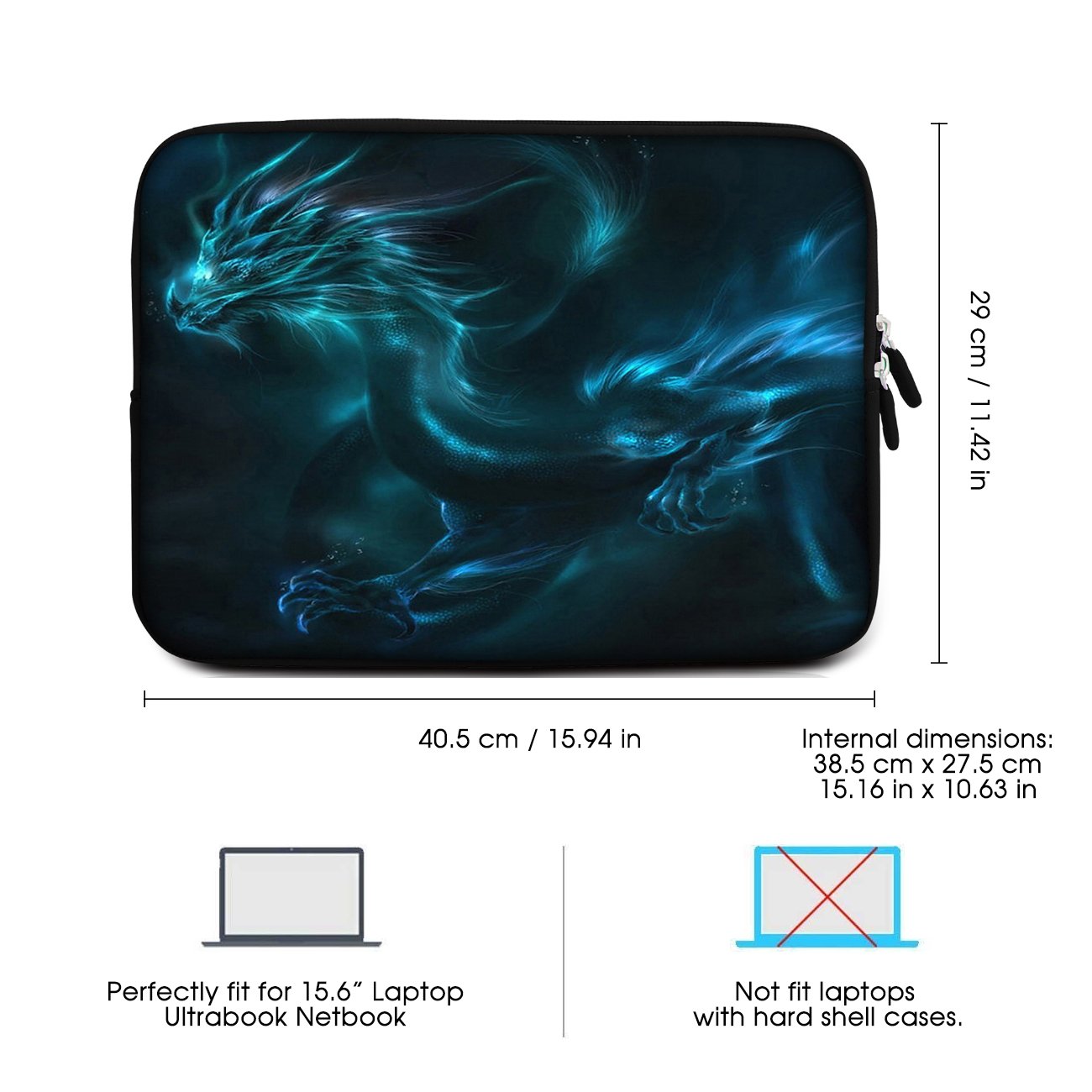 La sacoche Sidorenko pour ordinateur portable 15-15.6 pouces offre une variété de designs et une protection basique.